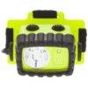 Front close-up of neon safety headlamp