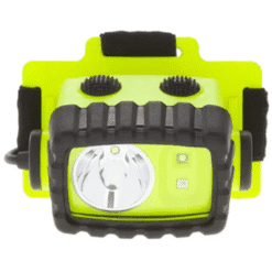 Front close-up of neon safety headlamp
